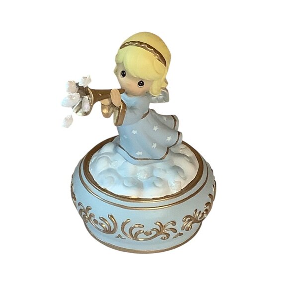 Precious Moments Trumpeting Angel Musical Figurine 5” - Picture 1 of 7
